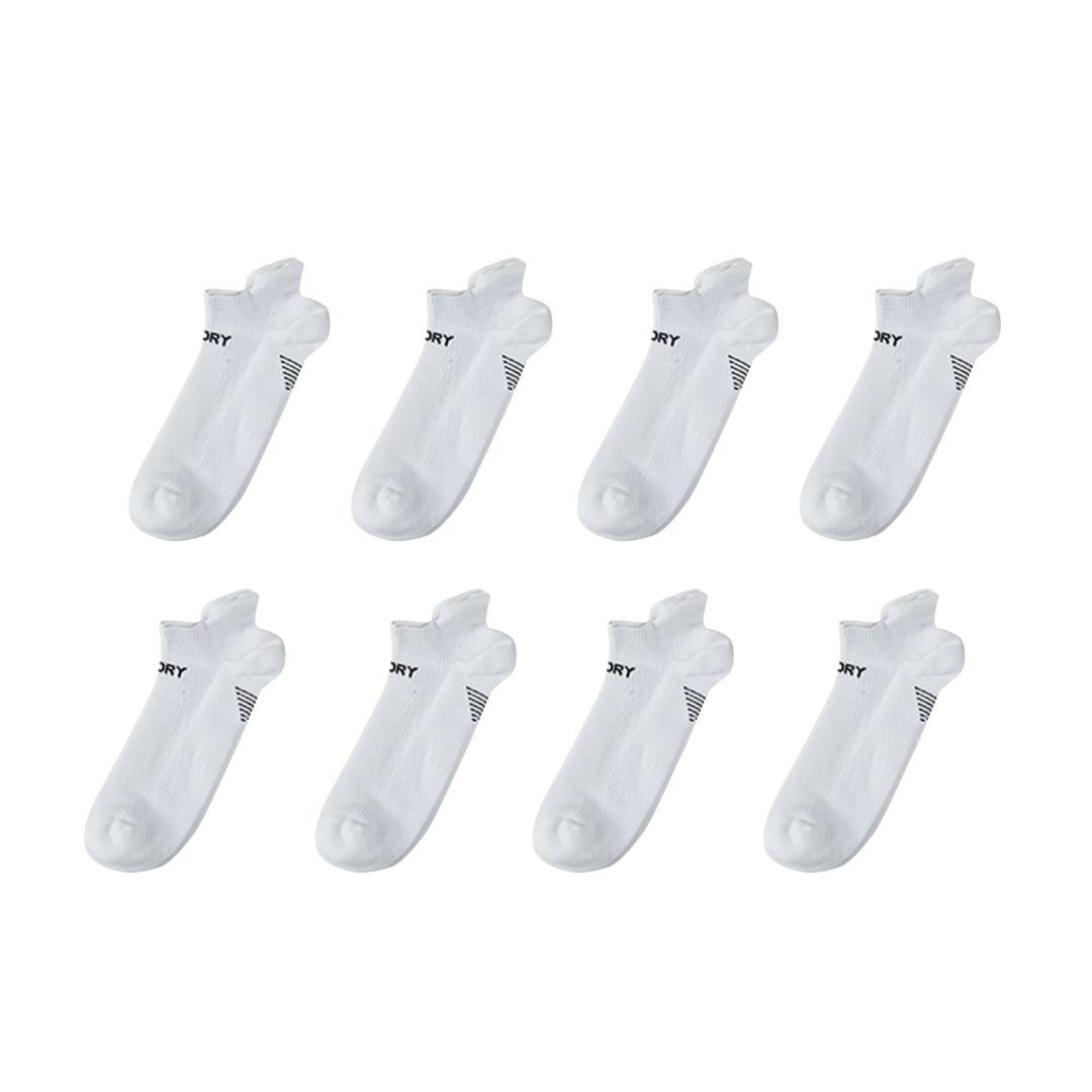 V274-GM-RXSPSK-S8-WH-191517-00 8X Rexy Seamless Sport Sneakers Socks Small Non-Slip Heel Tab WHITE - Image 1