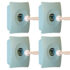 4X Door Stopper Wall Mount Door Stop Adhesive Catch Hole Advanced BLUE