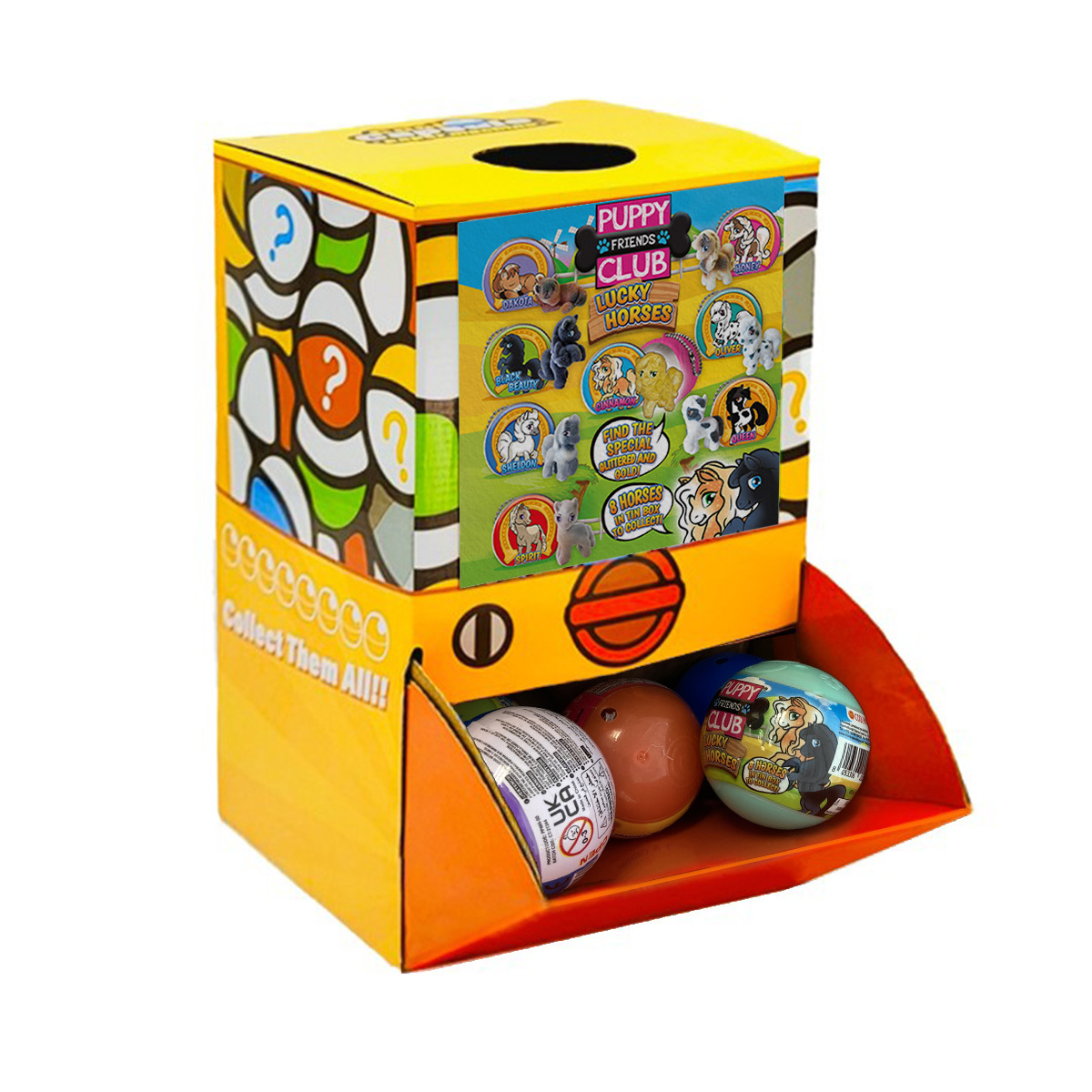 V274-TOY-KN-IGT-HORSEPC-50-208855-00 40X Puppy Club Lucky Horses Toy Capsules 50mm Collectible Gacha in Display Box - Image 1