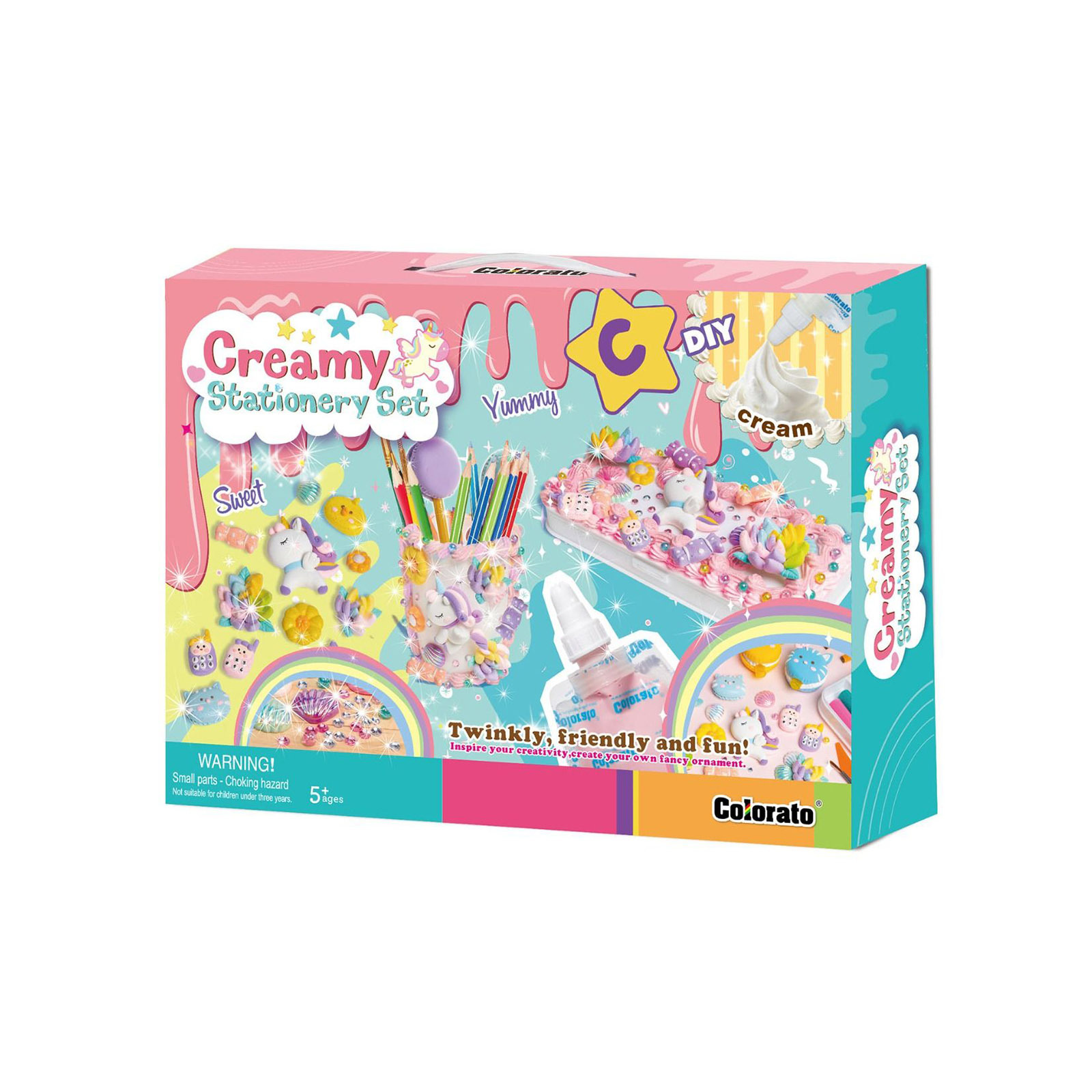 V274-TOY-KN-TACMC25-209856-00 Colorato Creamy Stationery Set - Super Clay and Charms DIY Craft Kit for Kids - Image 1