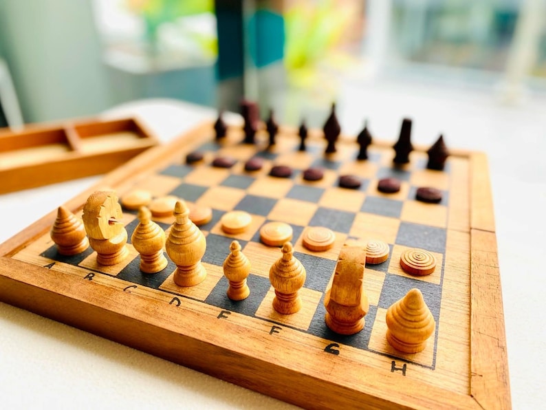 V277-MDGWMTTC-190255-00 Mothers day gift Wooden Makruk traditional Thai Chess Set - Image 1