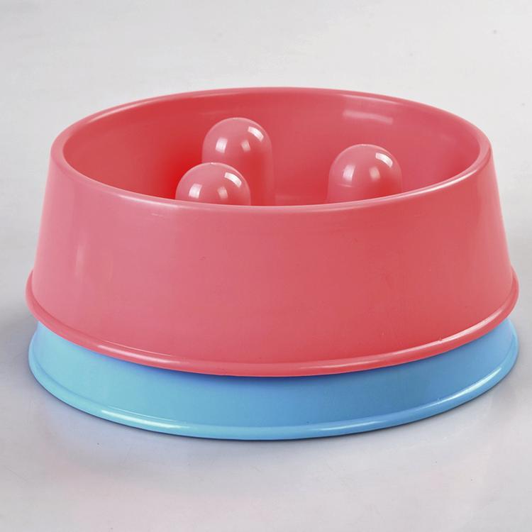 V278-1-X-BP140-ANTI-GULP-BLUE-65534-00 YES4PETS 1 x Medium Pet Anti Gulp Feeder Bowl Dog Cat Puppy slow food Interactive Dish Blue - Image 1