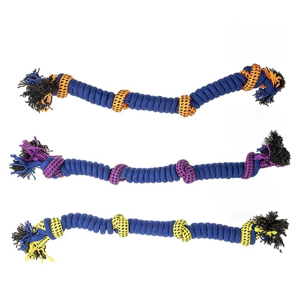 V278-3X62228-DOG-TOY-ROPE-183578-00 YES4PETS 3 x Dog Toy Tug-of-War Knotted Cotton Rope Pet Toy 54cm Long Chew Rope Play Dental - Image 1