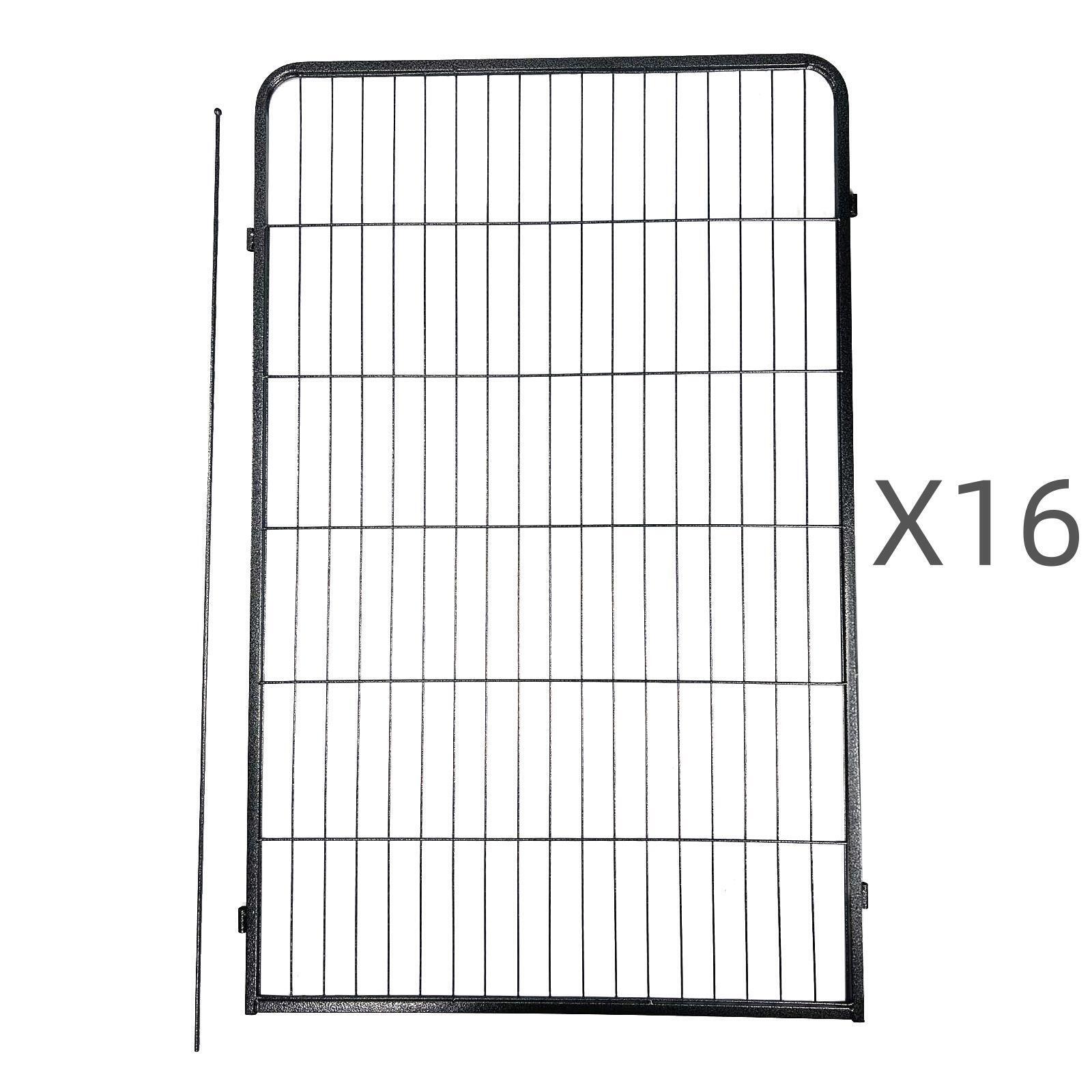 V278-4-X-HPL120-4-A-114931-00 YES4PETS 16 Panel 120 cm Heavy Duty Pet Dog Cat Rabbit Exercise Extension Playpen Puppy Rabbit Fence - Image 1