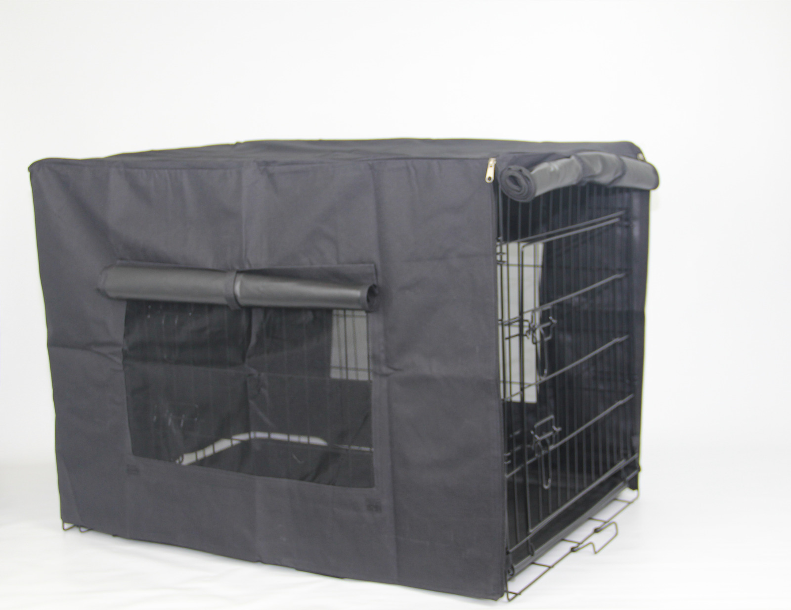 V278-CR36-W-COVER-BK-127403-00 YES4PETS 36' Portable Foldable Dog Cat Rabbit Collapsible Crate Pet Cage with Cover - Image 1