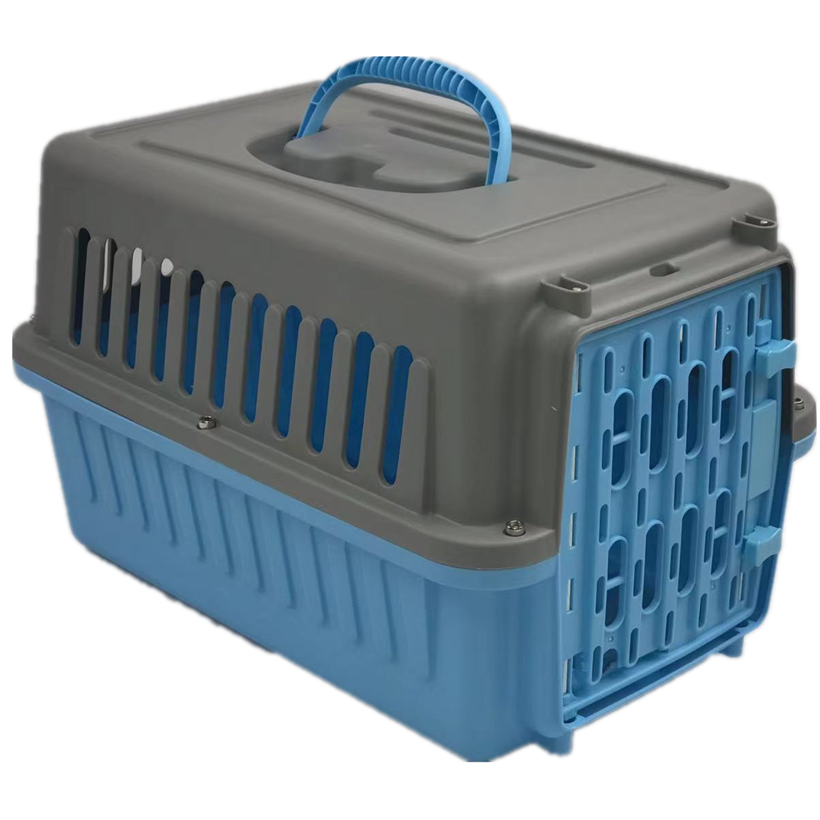 V278-FC-420-S-CARRIER-BLUE-65314-00 YES4PETS Blue Small Dog Cat Rabbit Crate Pet Guinea Pig Carrier Kitten Cage - Image 1