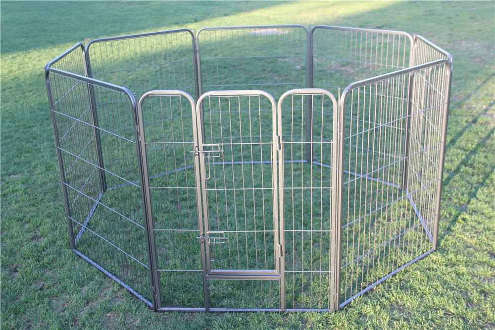 V278-HPL101-155366-00 YES4PETS 100 cm Heavy Duty Pet Dog Cat Puppy Rabbit Exercise Playpen Fence - Image 1