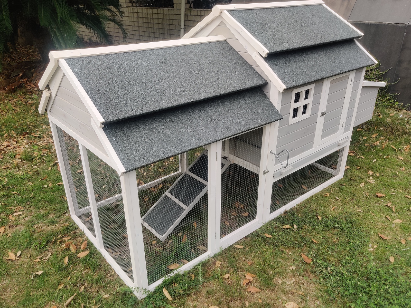 V278-NOVA-GR-COOP-186211-00 YES4PETS 230 CM XL Chicken Coop Rabbit Hutch Guinea Pig Cage Ferret House - Image 1
