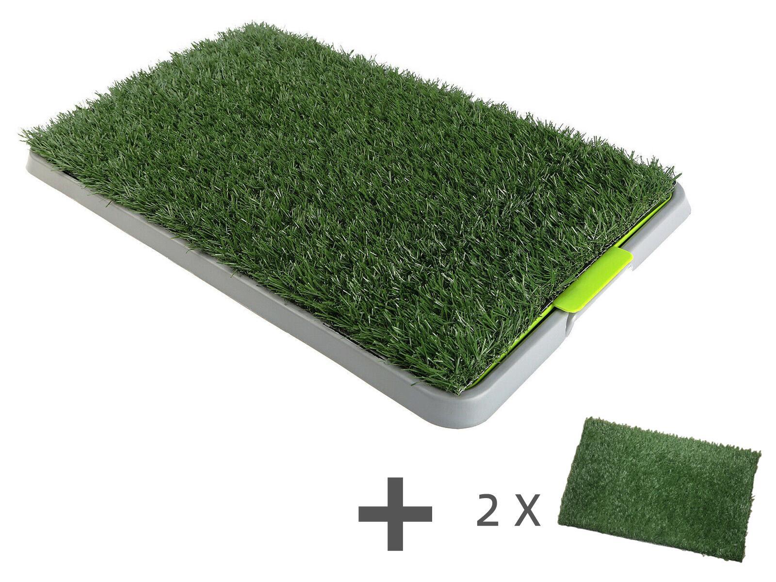 V278-PET-POTTY-HH202-3-X-GRAS-65332-00 YES4PETS Indoor Dog Puppy Toilet Grass Potty Training Mat Loo Pad pad With 3 Grass - Image 1