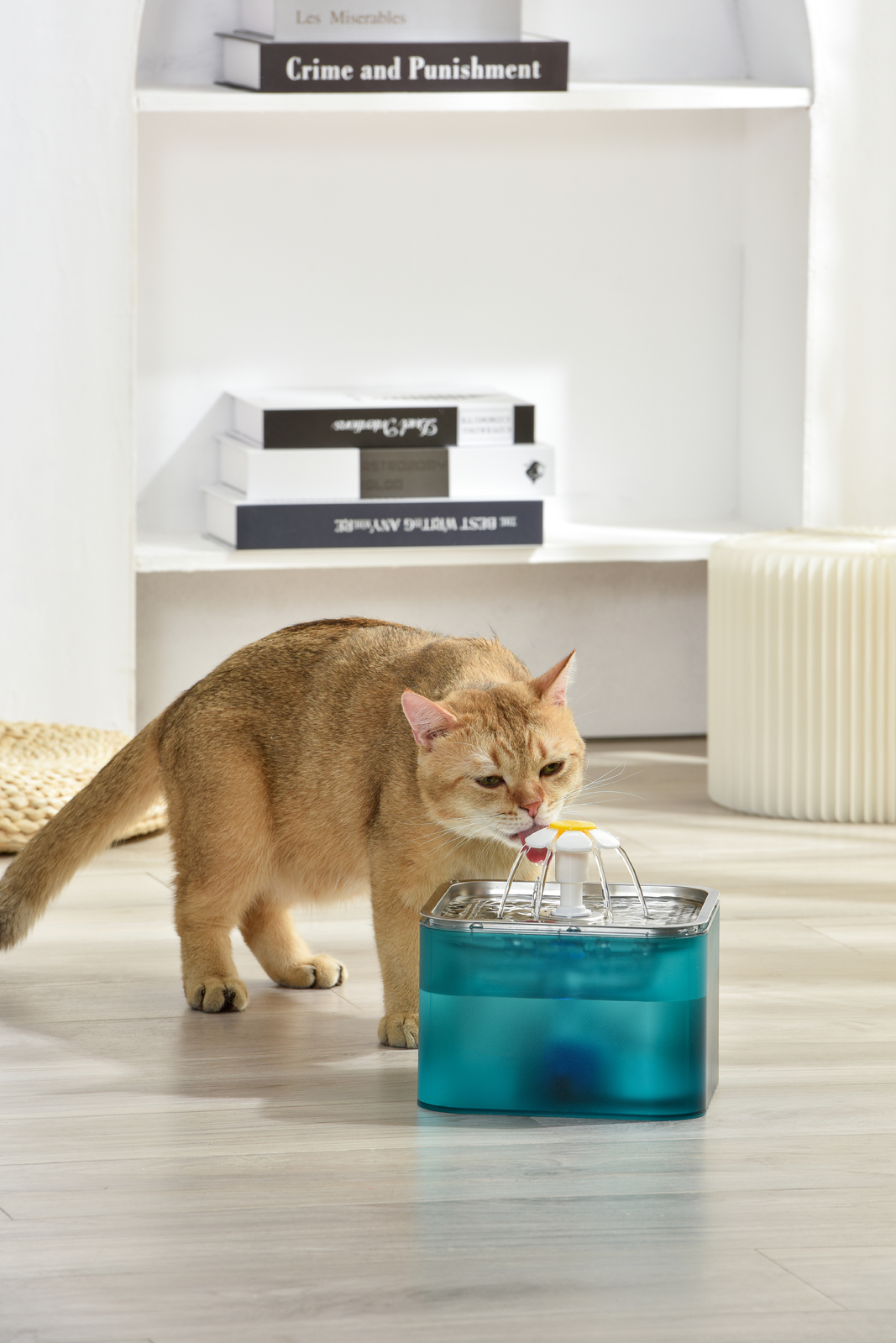 V278-PWS-106-GREEN-PWS-106-GREEN-00 YES4PETS 3L Automatic Electric Pet Water Fountain Dog Cat Stainless Steel Feeder Bowl Dispenser Green - Image 1