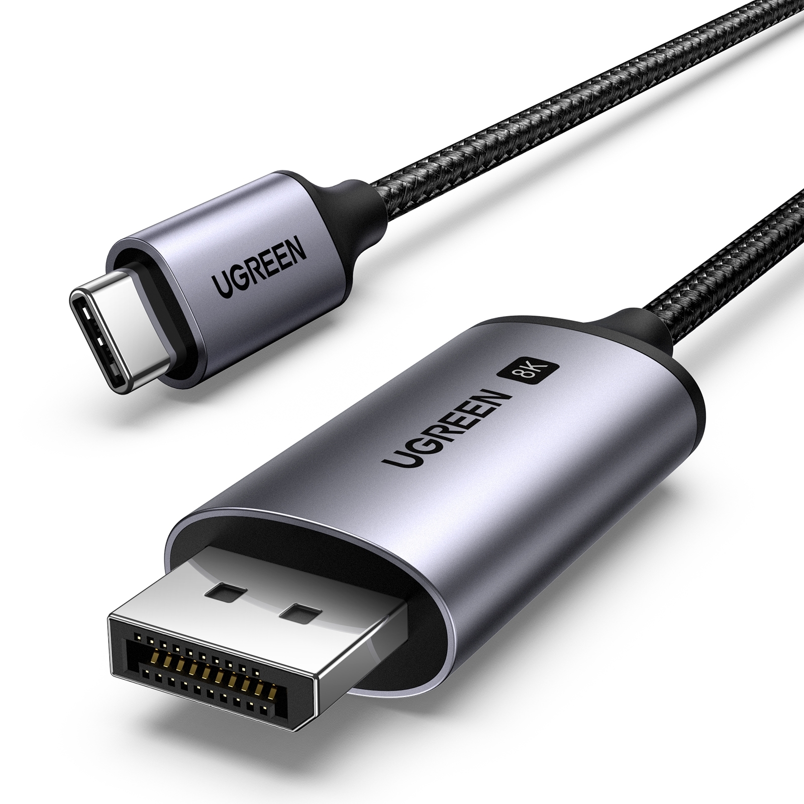 V28-ACBUGN25158-211298-00 UGREEN 25158 USB-C to DisplayPort 8K Cable 2m - Image 1