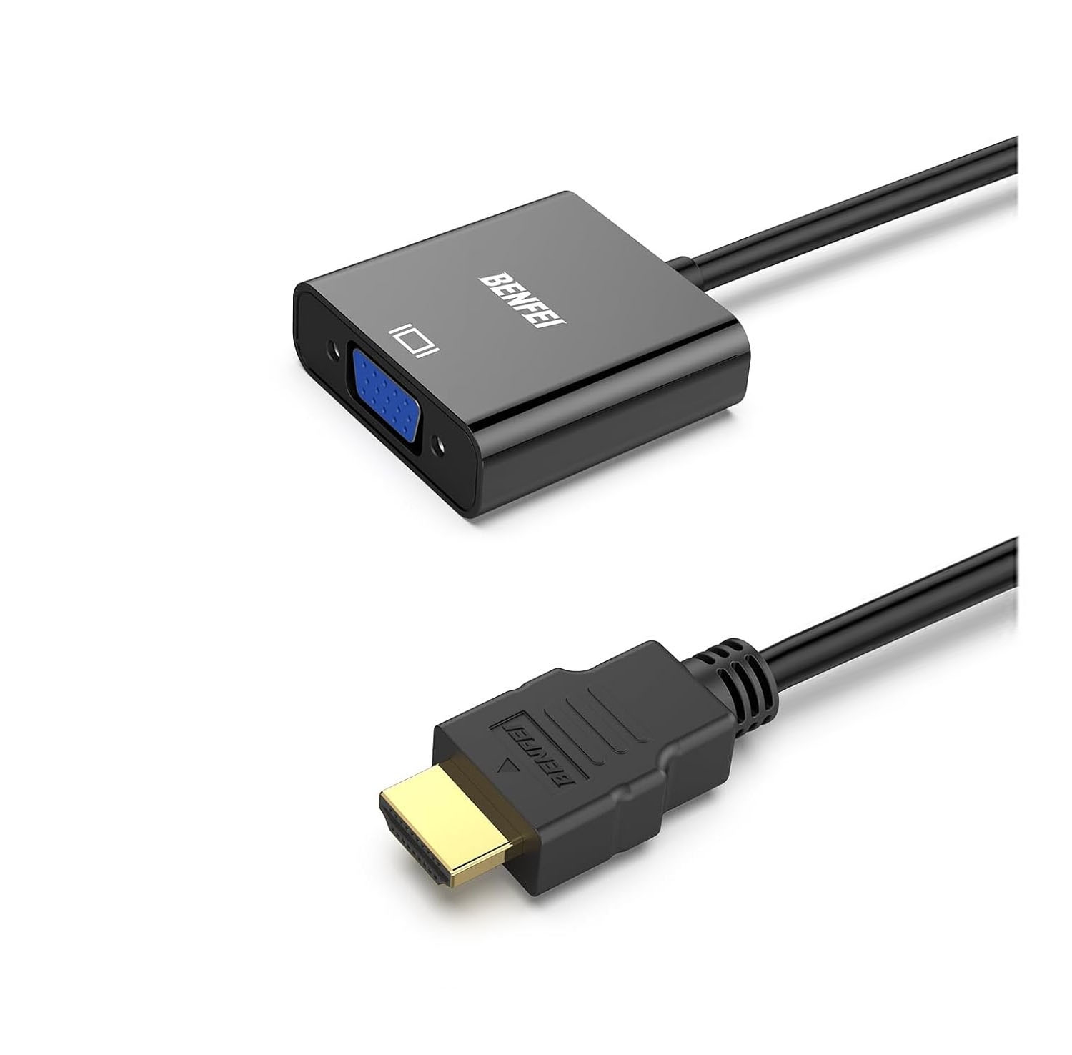 V28-ELEBEN155BK-202502281142-00 BENFEI HDMI to VGA Gold-Plated HDMI to VGA Adapter - Image 1
