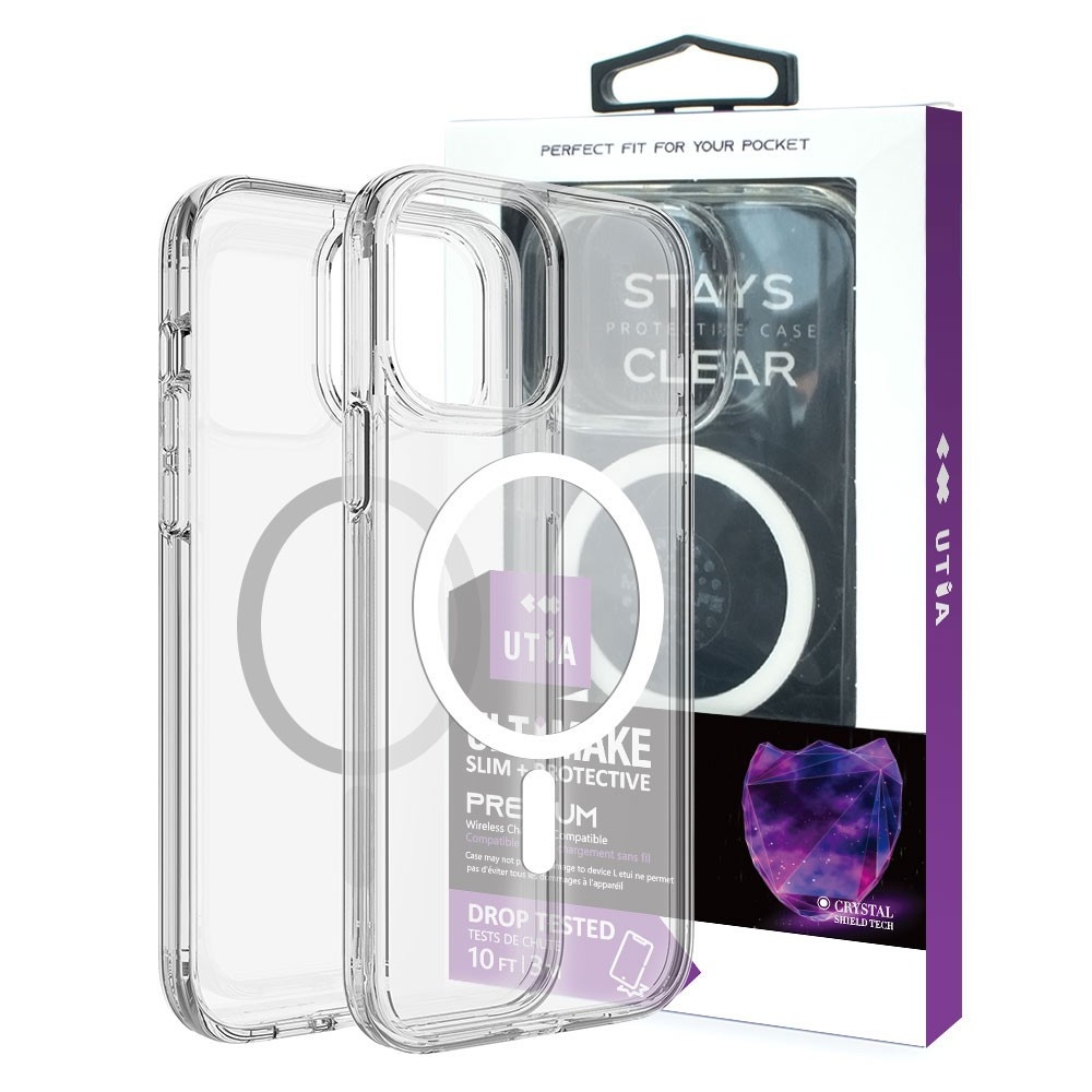 V28-MOBCRAIP16MAX-197916-00 Ultimake Shockproof Transparent Magsafe Cover Case for iPhone 16 Pro Max - Image 1