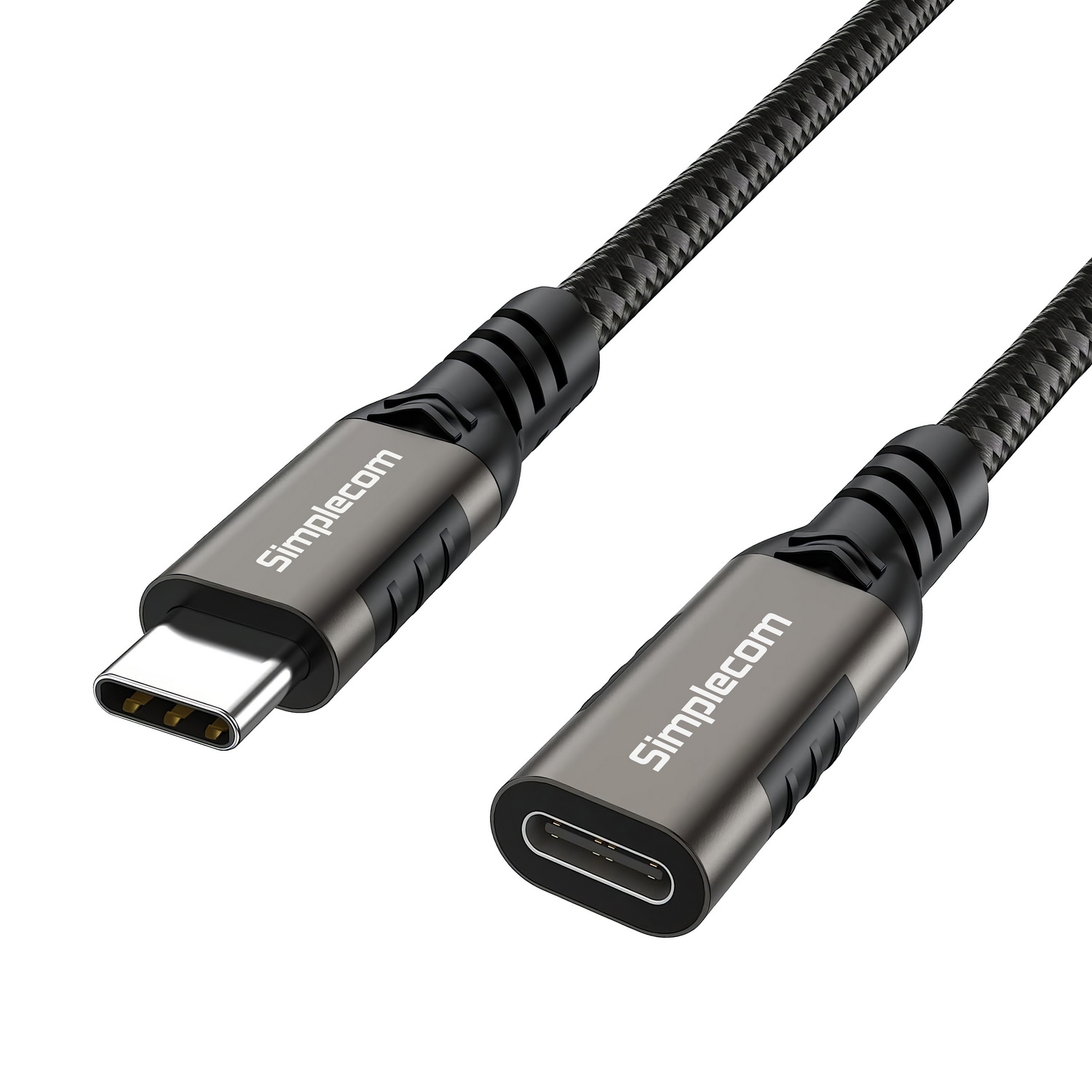 V28-SIMCAU620-209652-00 Simplecom CAU620 USB-C Male to Female Extension Cable USB 3.2 Gen2 PD 100W 20Gbps 2M - Image 1