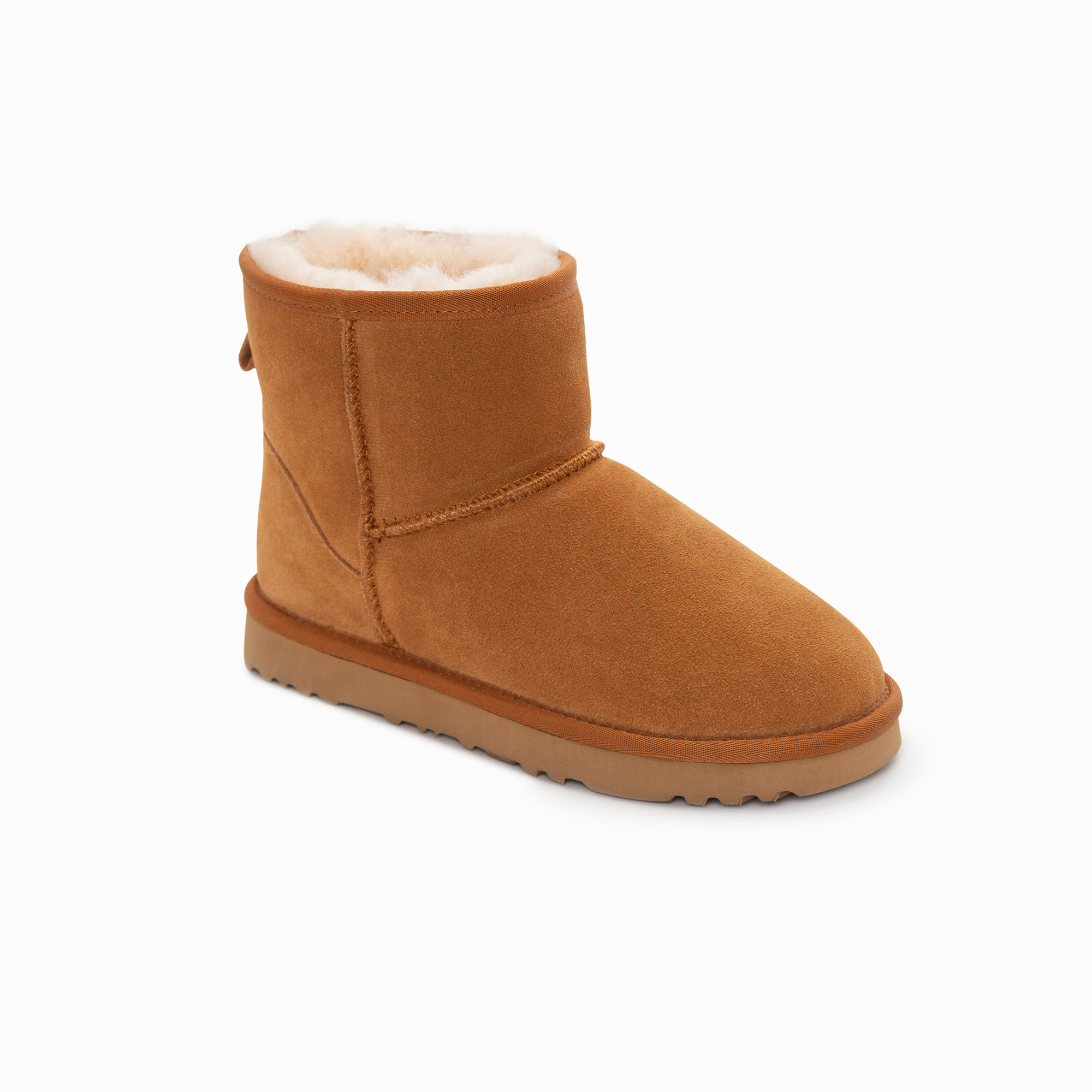 V317-OB664-CHESTNUT-42-94891-01 Ugg Boots Genuine Australian Sheepskin Unisex Mini Classic Suede (Chestnut, EU42) - Image 1