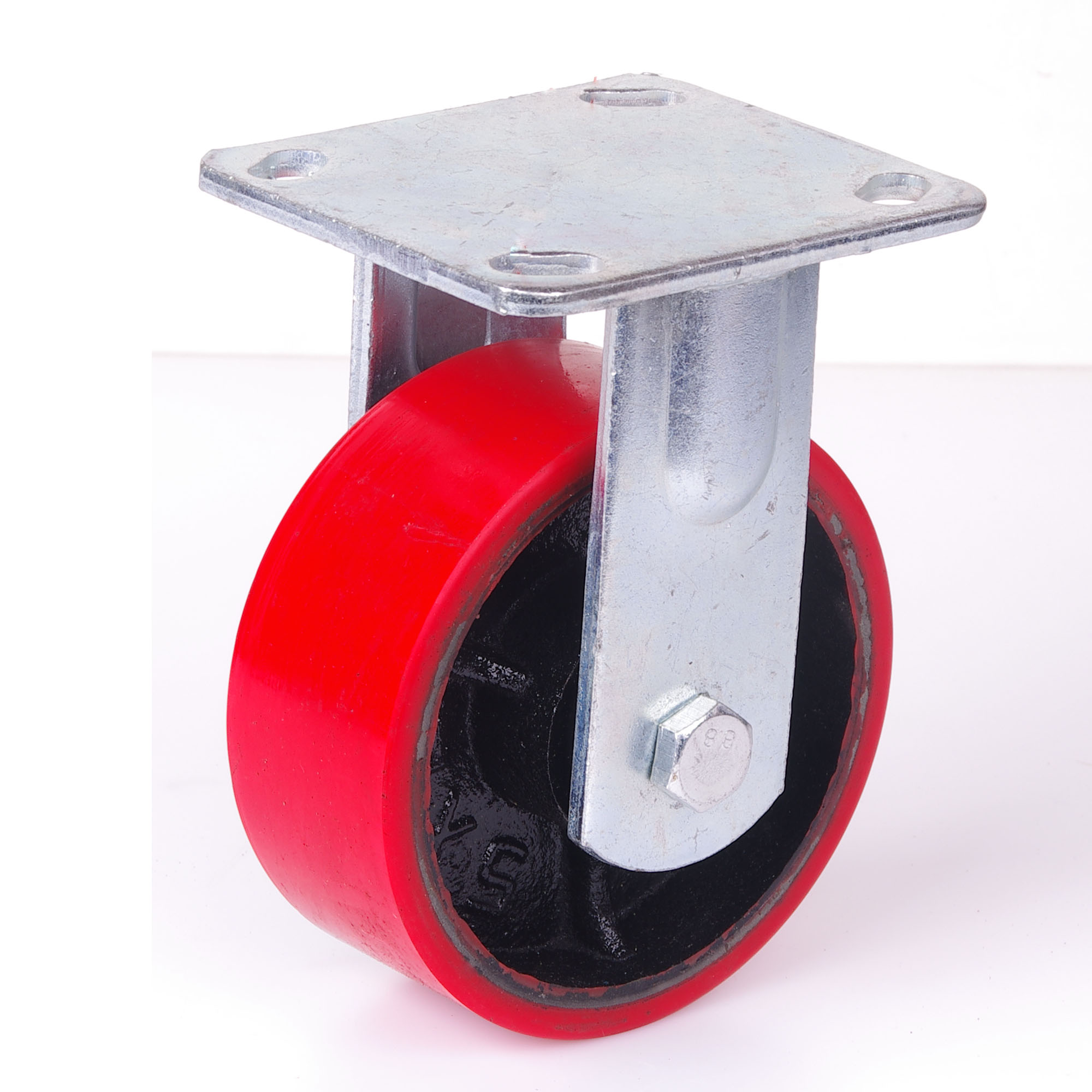 V324-5IN-RD-WHEEL-FX-139455-00 5 inch Industrial 500KG Caster Wheels Fixed Casters Castor Wheels Cart Furniture Workbench - Image 1