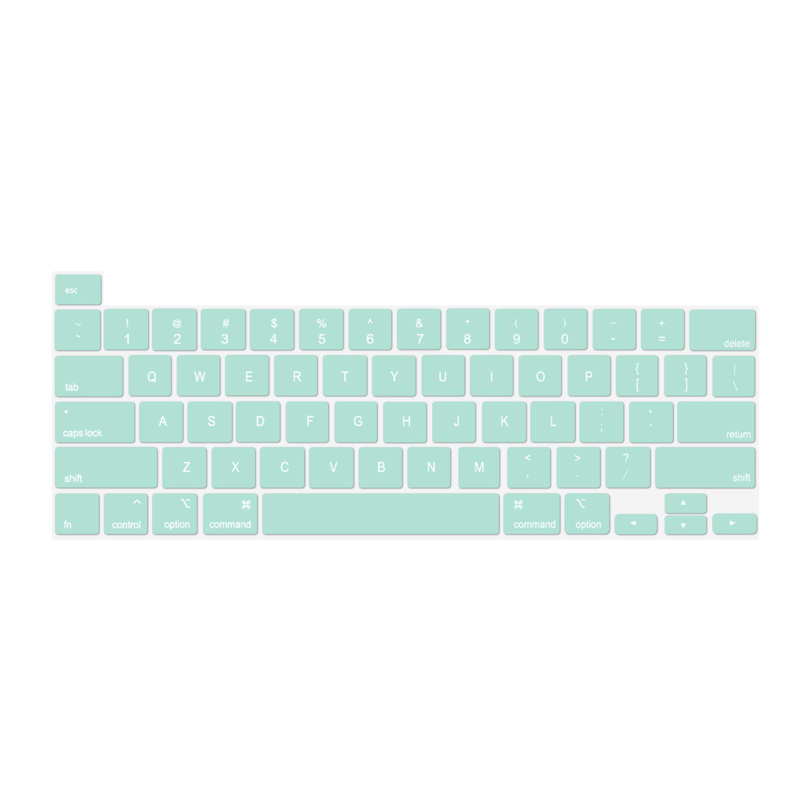 Version 1.0.0 Keyboard Cover Skin For MacBook Pro 13 Pro 16 A2338 A2289 A2251 A2141 M1 M2 2020 to 2023 Mint Green - Image 1