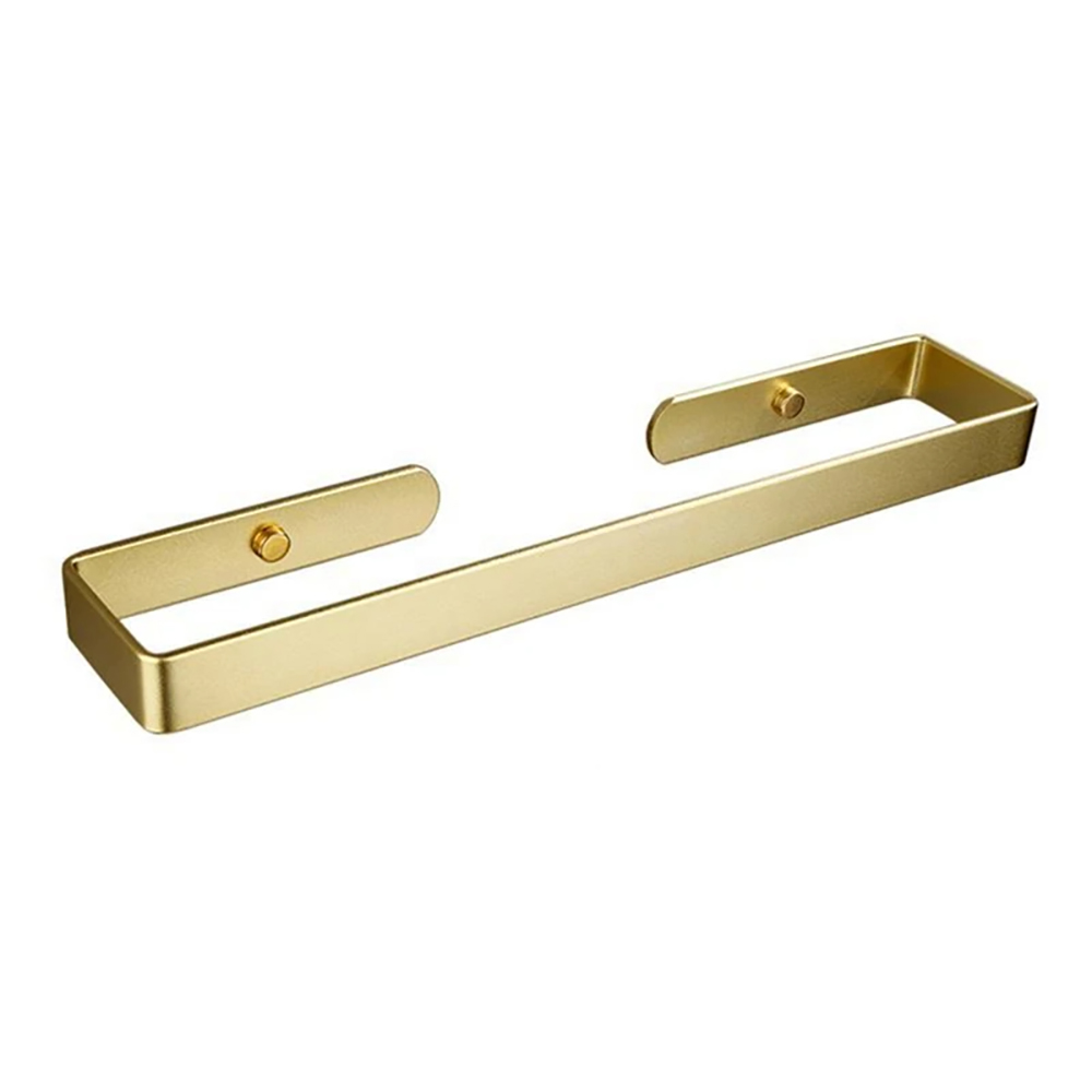 V324-JWTBATHPAPRACK-40CMGD-150868-00 Gold Kitchen Bathroom Paper Holder Towel Holder Self Adhesive or Screw Mount 40cm - Image 1