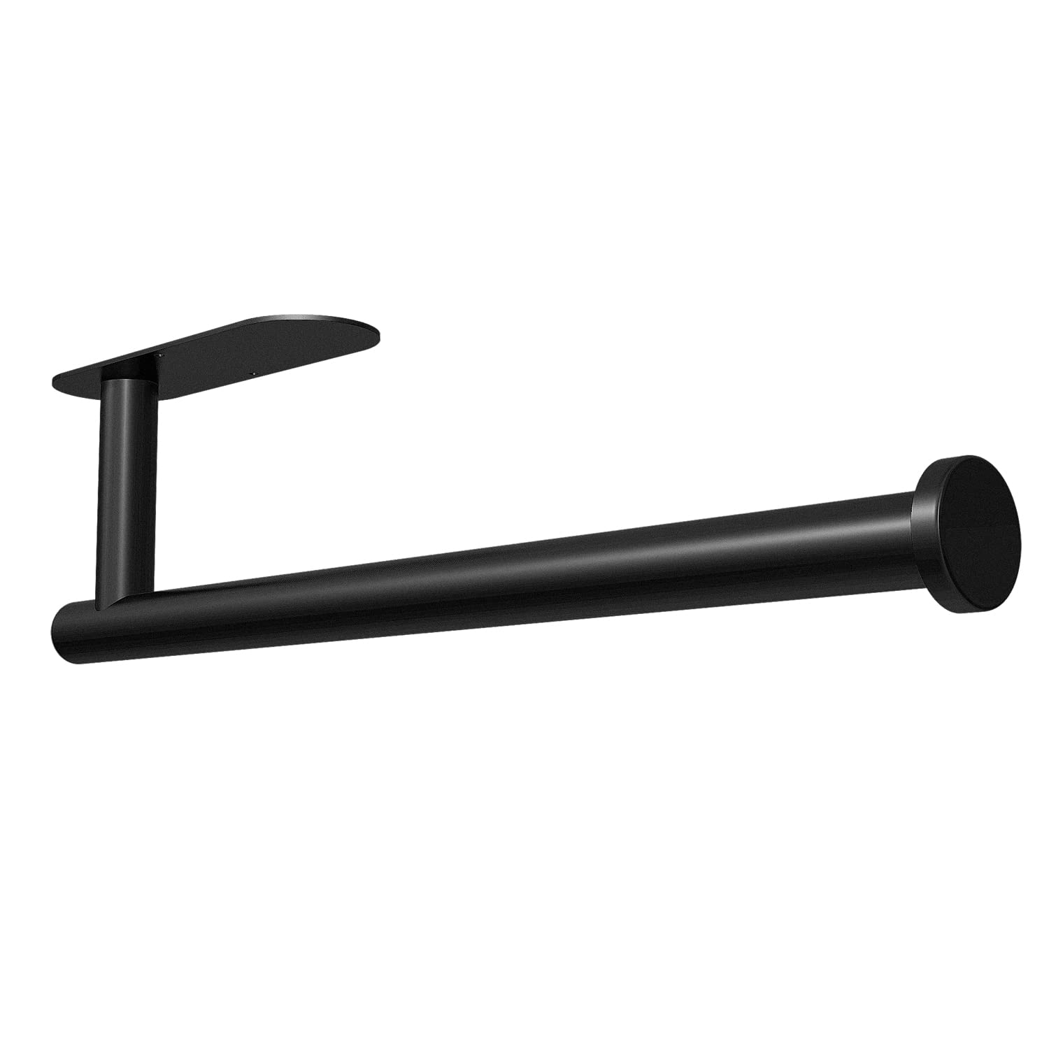 Version 1.0.0 Kitchen Paper Holder Under Cabinet Wall Mount Adhesive Paper Towel Holder Black - Image 1