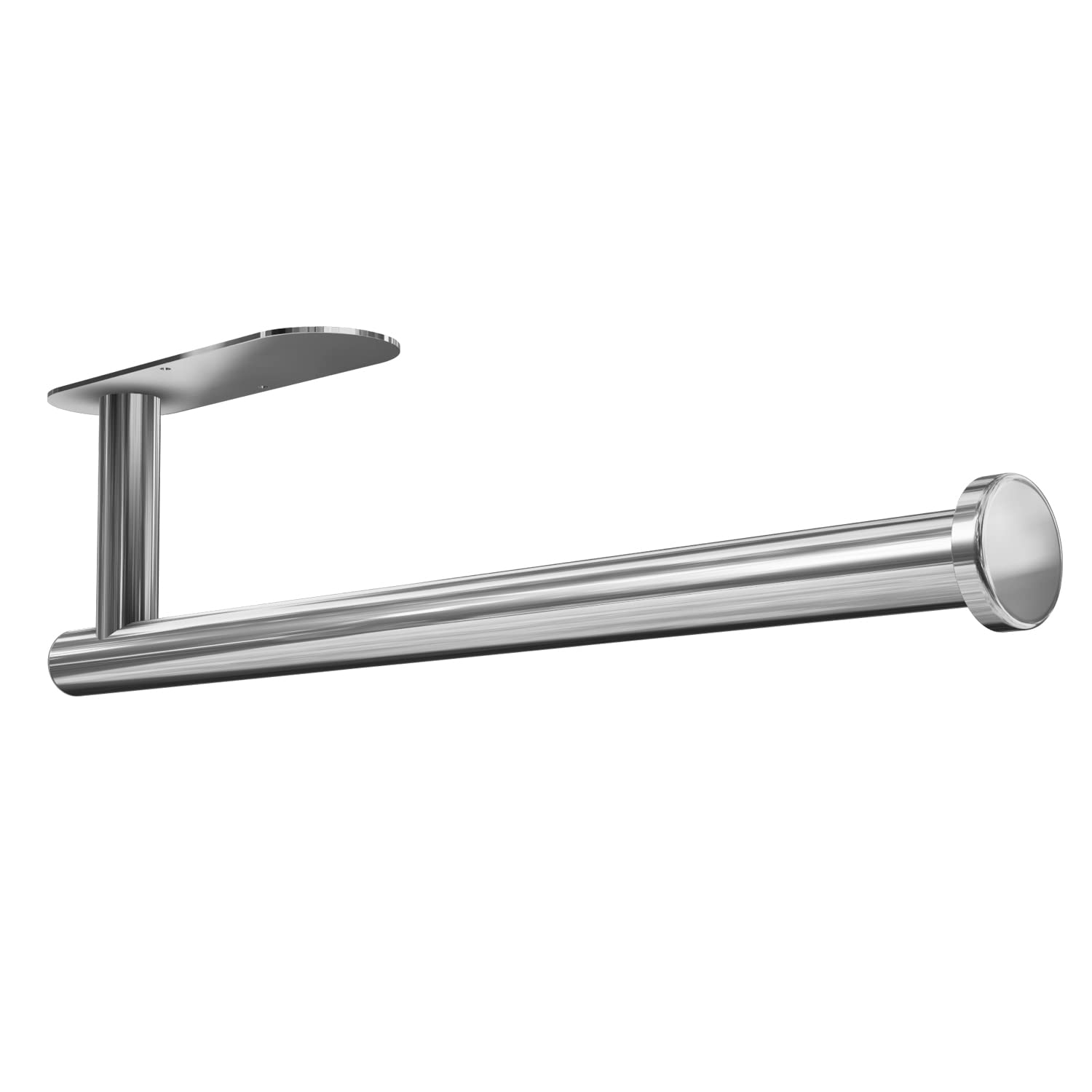 Version 1.0.0 Kitchen Paper Holder Under Cabinet Wall Mount Adhesive Paper Towel Holder Silver - Image 1
