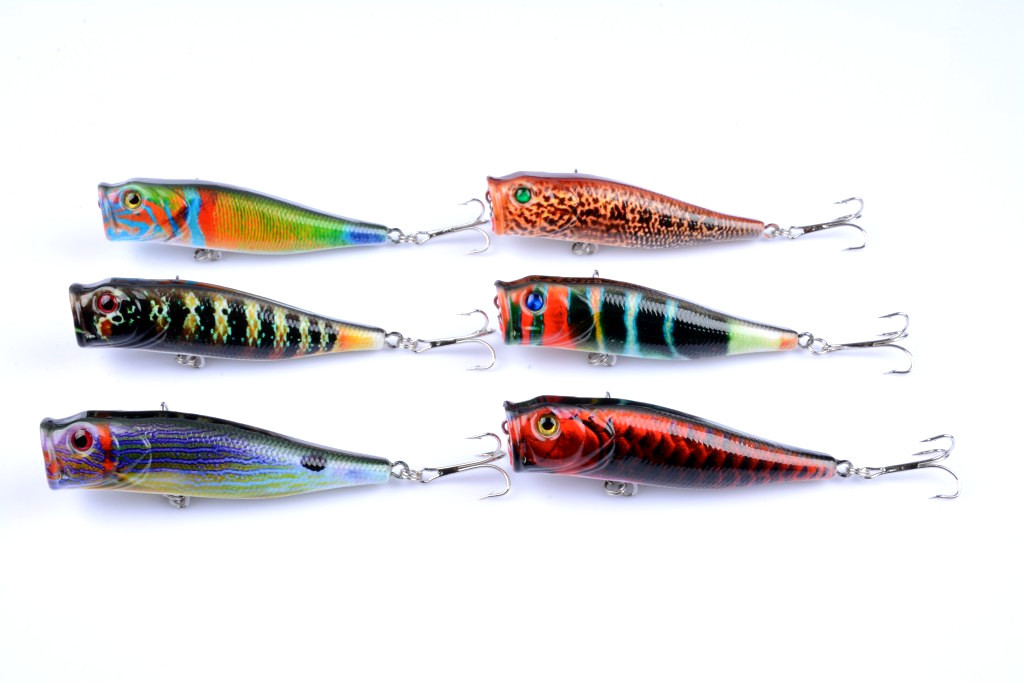 V324-LB31-fishing-lure-LB31-2-00 6X 9cm Popper Poppers Fishing Lure Lures Surface Tackle Fresh Saltwater - Image 1