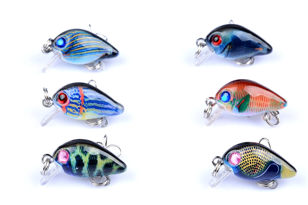 V324-LB61-fishing-lure-LB61-2-00 6x 3cm Popper Crank Bait Fishing Lure Lures Surface Tackle Saltwater - Image 1