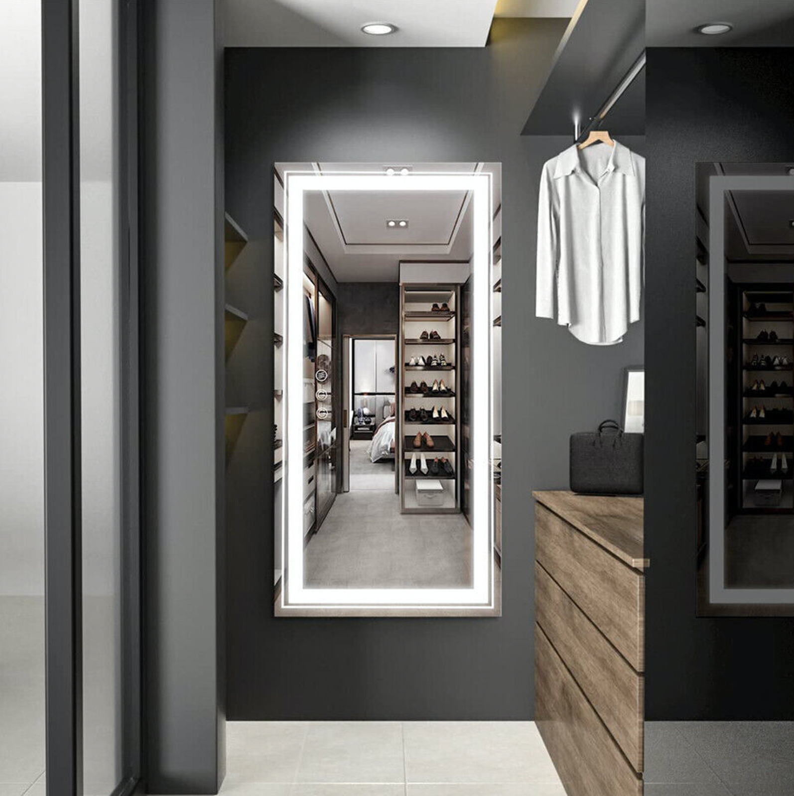 V355-IA-RWM-10060-177179-00 Interior Ave - LED Rectangle Frameless Salon / Bathroom Wall Mirror - 100 x 60cm - Image 1