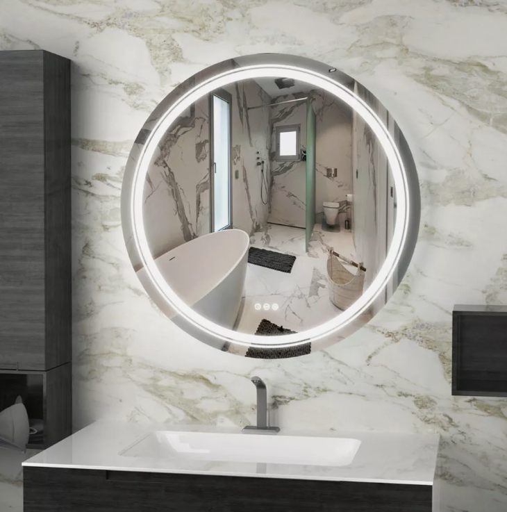 V355-IA-RWM-60-202507041740-00 Interior Ave - LED Round Frameless Salon / Bathroom Wall Mirror - 60cm - Image 1