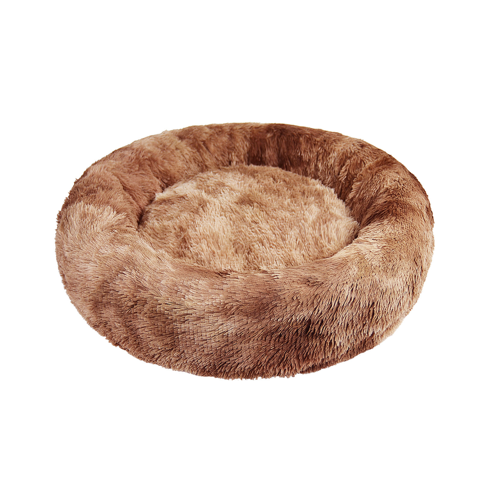 V360-PTDB0013-BN-S-81494-00 Pawfriends Dog Cat Pet Calming Bed Warm Soft Plush Round Nest Comfy Sleeping Kennel Cave 70 - Image 1
