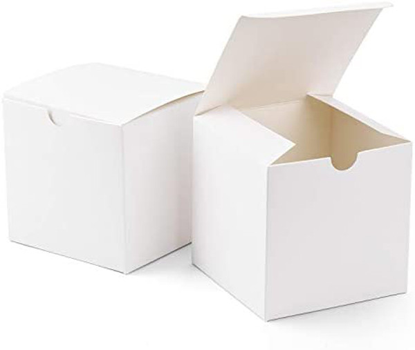 V382-100WHBXCUBE5X5XX5-144367-00 100 Pack of White 5cm Square Cube Card Gift Box - Folding Packaging Small rectangle/square Boxes for Wedding Jewelry Gift Party Favor Model Candy Chocolate Soap Box - Image 1