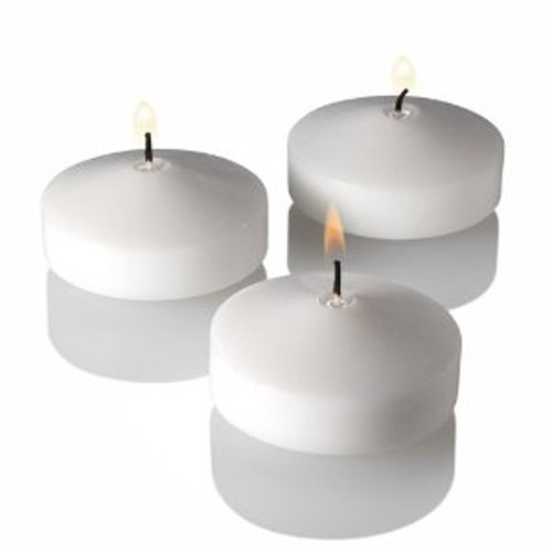 V382-50WHITE8CMFLOAT-144329-00 50 Pack of 8cm White Wax Floating Candles - wedding party home event decoration - Image 1