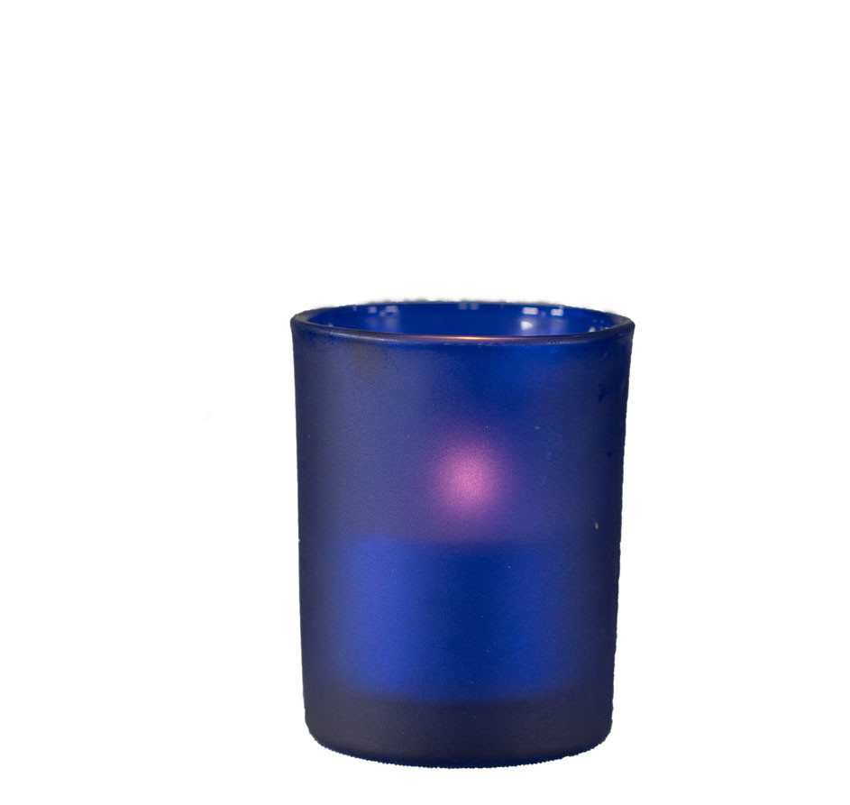 V382-BLUFHX20-202503121011-00 20 Pack Blue Frosted Glass Votive Tealight Candle Holders House Party Centerpiece Xmas Wedding Decor Glass Candlestick Party Decorations Bridal Baby Shower Event - Image 1