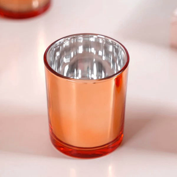 V382-COPPERS20-202503121005-00 20 Pack Copper Votive Tealight Candle Holders Valentines Day Mercury Wedding Decor Glass Candlestick Party Decorations Bridal Baby Shower Event - Image 1