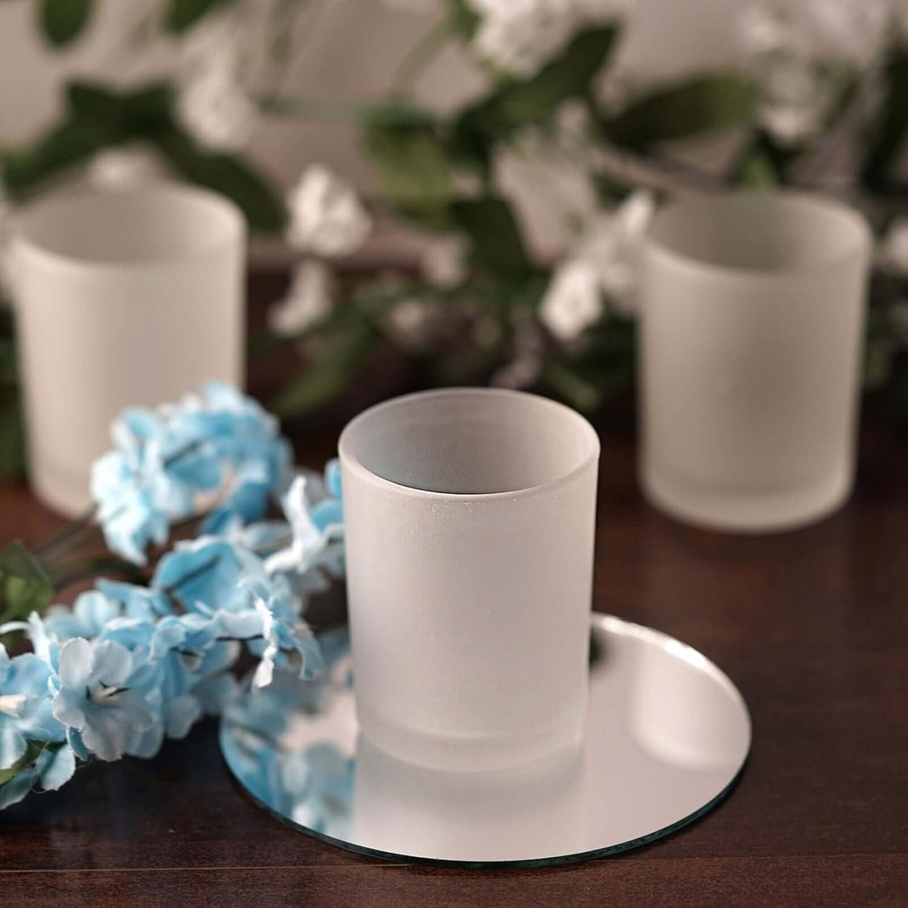 V382-FHX10-202503072235-00 10 Pack Frosted White Glass Votive Candle Holders for Candle Making Kit Tealight Candles Cup Home Decoration - Image 1