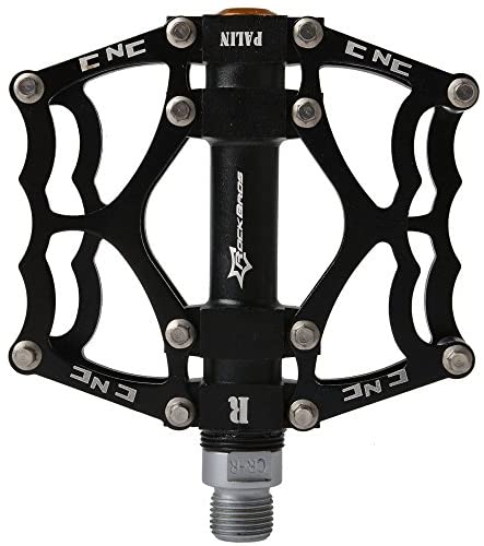 V382-PROALLOYPEDALRBBLK-73059-00 Flat Pedal Pro Alloy Platform Pedal Dirt Jumper BMX MTB Ultralight 156g Multi Colour Tri Bearing Stud Pin Grips Rockbros - Image 1