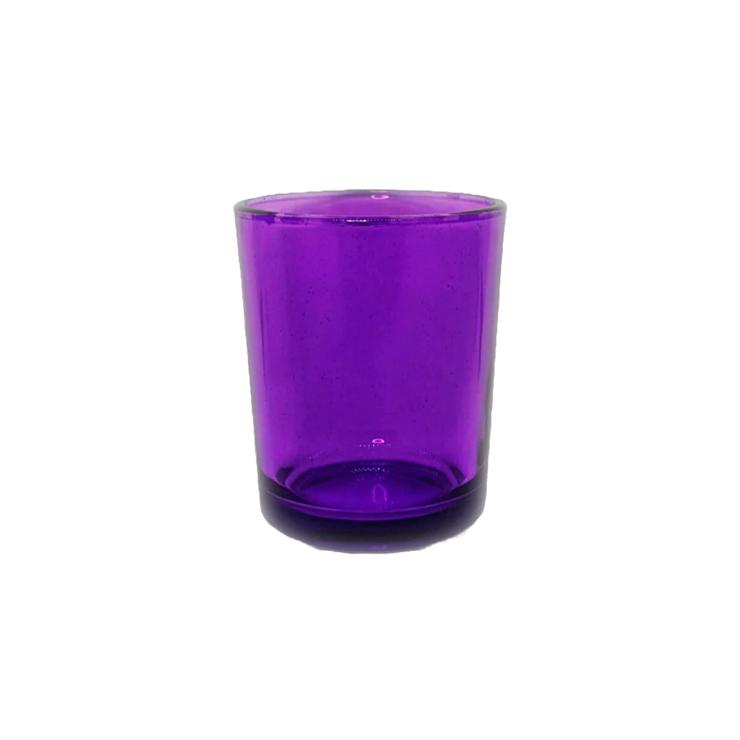 V382-PURPCHX20-202503121006-00 20 Pack Purple Glass Votive Tealight Candle Holders House Party Centrepiece Xmas Wedding Decor Glass Candlestick Party Decorations Bridal Valentines Event - Image 1