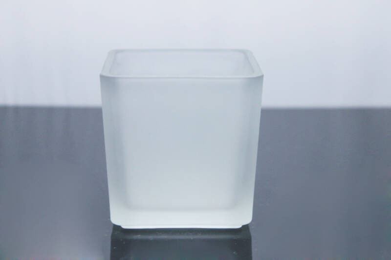 V382-SQFH20-202503072231-00 20 Pack Square Cube Frosted Glass 5cm Tealight Candle Holder Festival Decor Wedding Propose Parties Holiday and Home Decor - Image 1