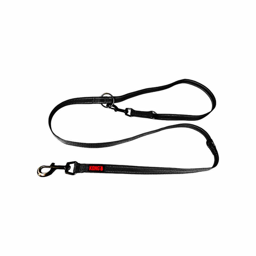V390-KALLBK-185387-00 KONG Adjustable Black Leashes Large - Image 1