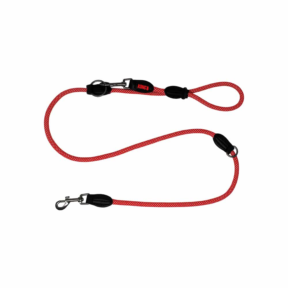 V390-KARMRD-185451-00 KONG Adjustable Rope Red Leashes Medium - Image 1