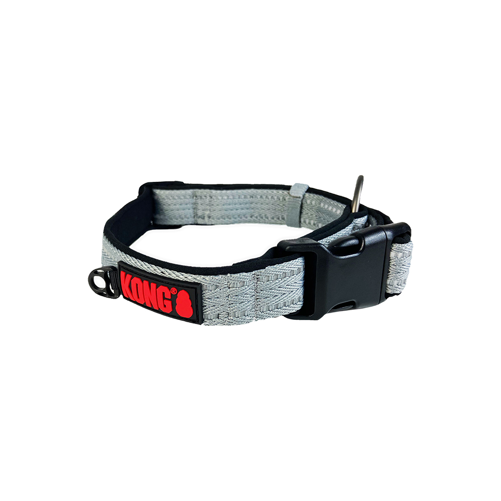V390-KCLRSGY-184036-00 KONG Nylon Grey Collars Small - Image 1