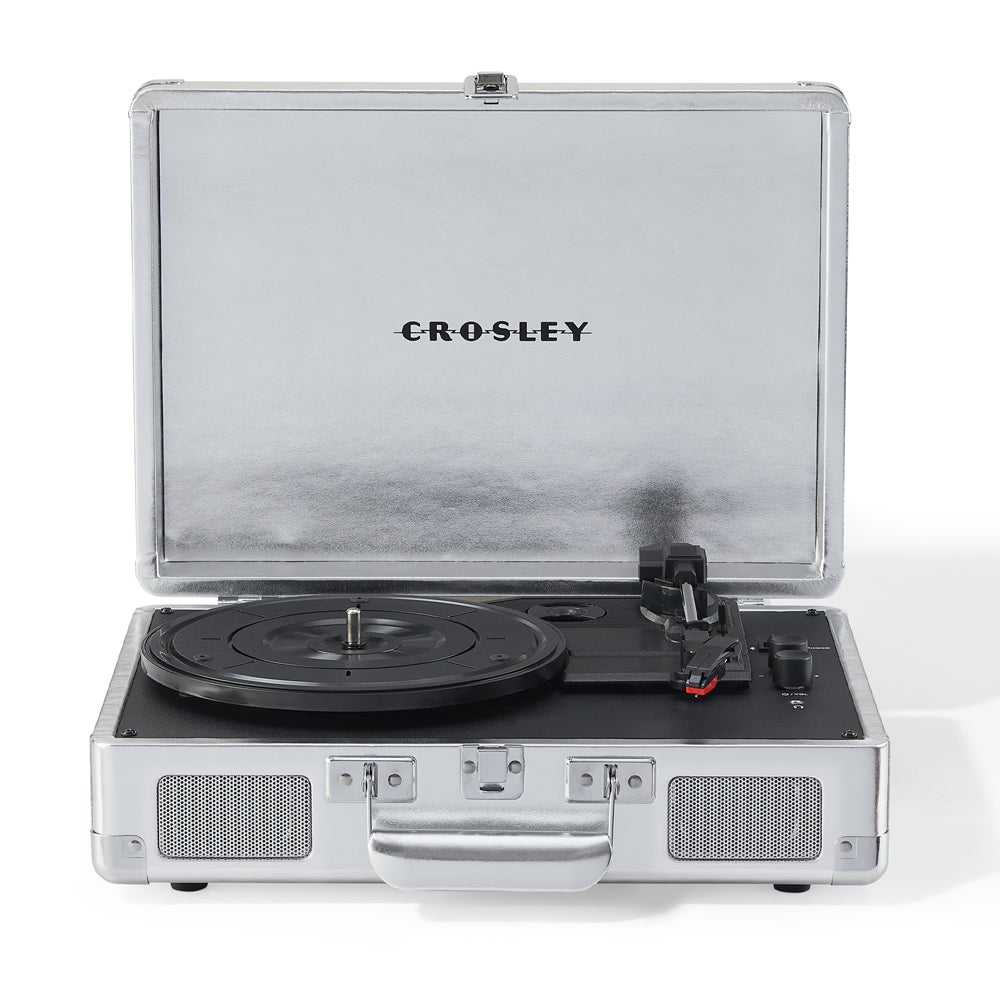 V398-CRIW8005F-SI4-202506051207-00 Crosley Cruiser Bluetooth Portable Turntable - Silver - Image 1