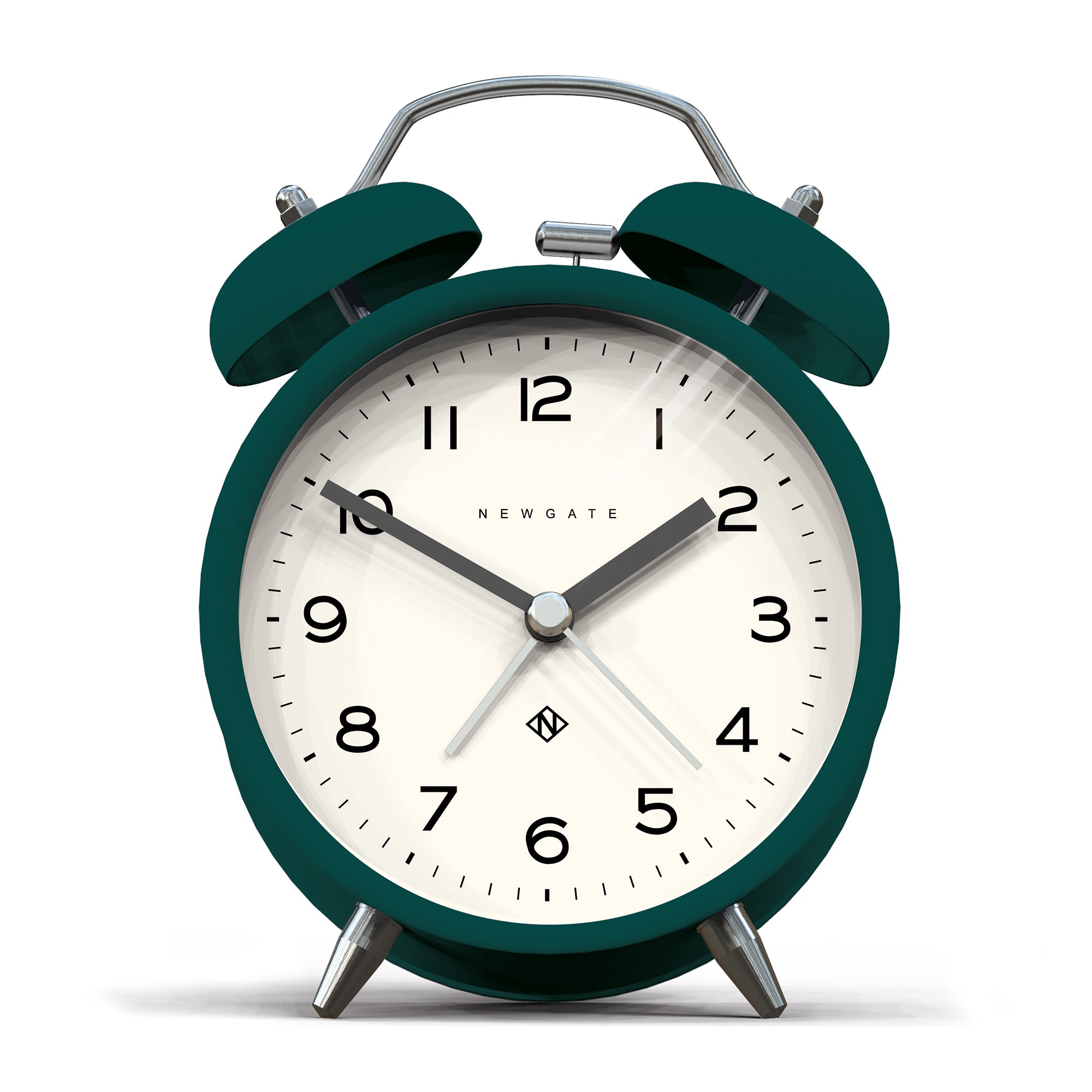 V398-NGCBM134EDG-202506101850-00 Newgate Charlie Bell Echo Alarm Clock Green - Image 1