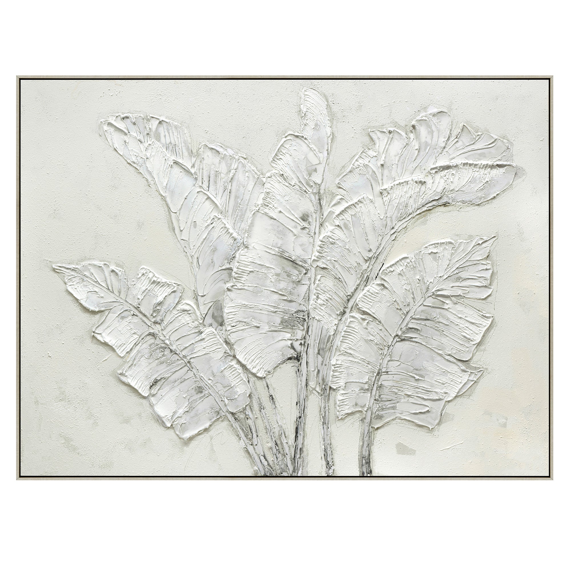 V411-SOK-HMTWF-14779W-90190-00 90X120cm Ethereal Paradise Light Wood Framed Hand Painted Canvas Wall Art - Image 1