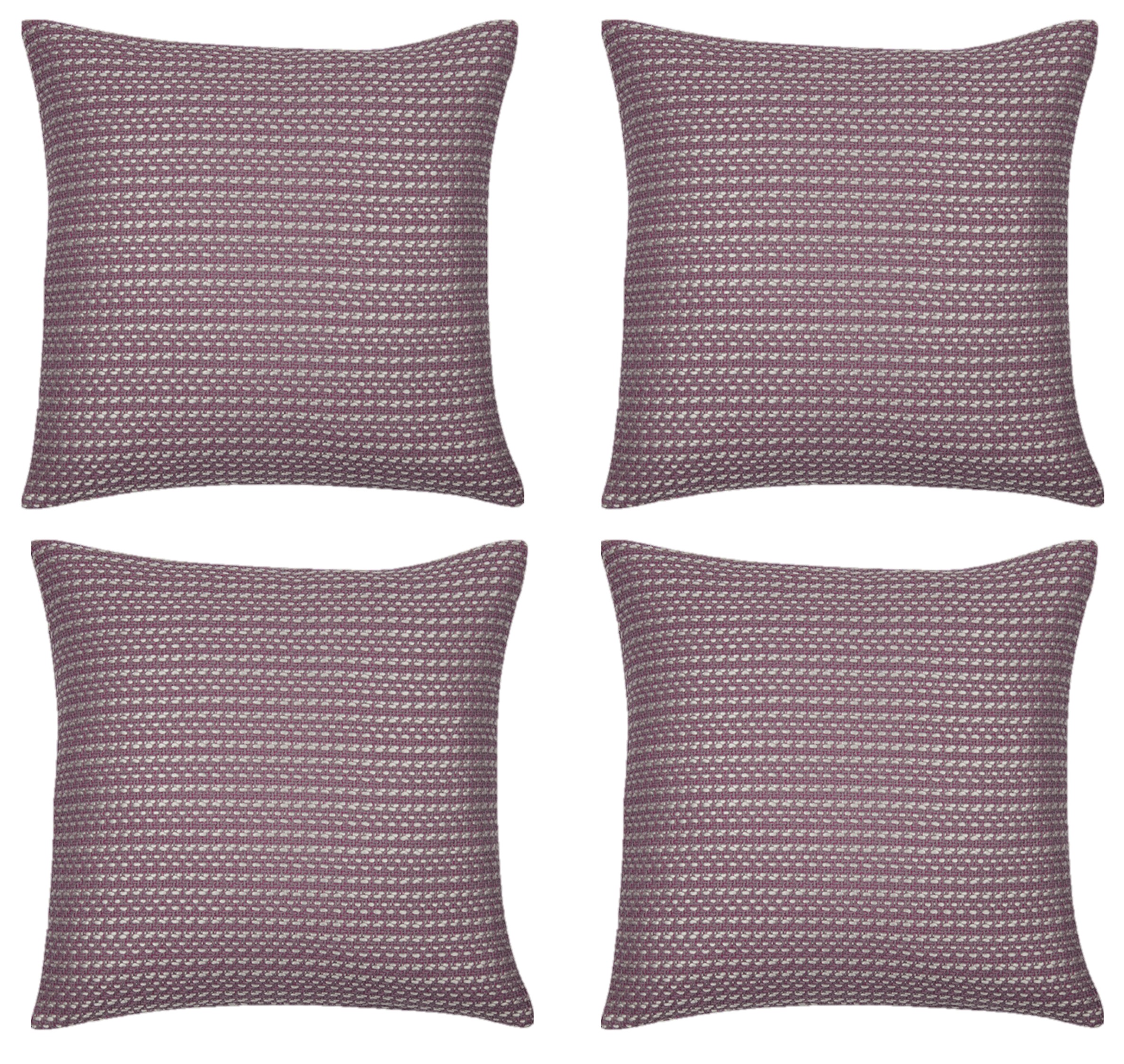 V416-44494R05PK4-142212-00 Pack of 4 Fern Rose Soft Pink & White Cushion Covers Made In Europe - Image 1