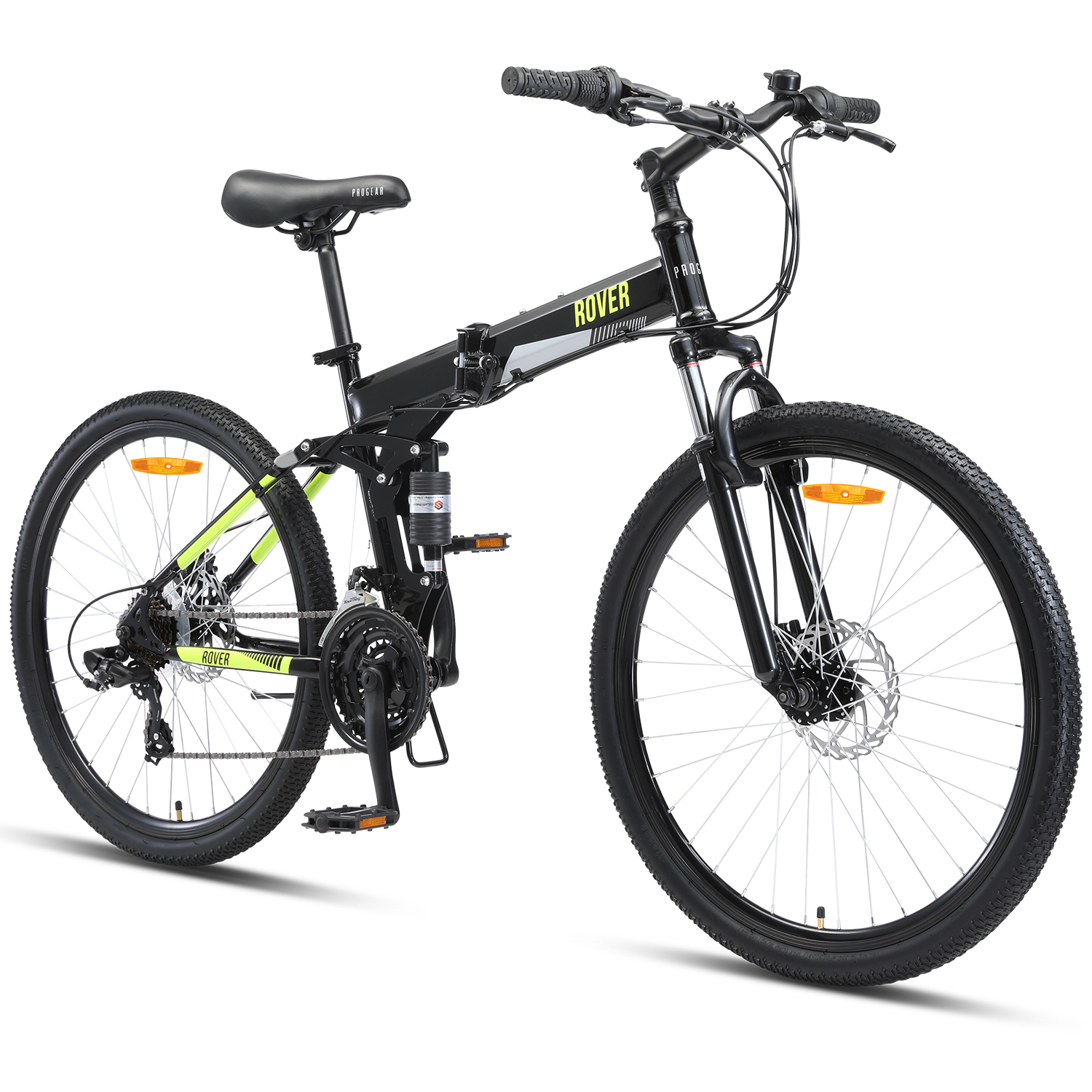 V420-BIKPROVER26BK-89124-00 Progear Bikes ROVER Folding MTB 26" in Black - Image 1