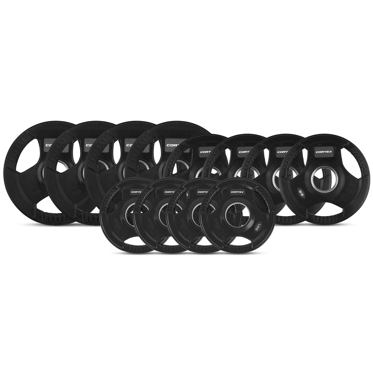 V420-CSST-WPOTGSET-B-88021-00 CORTEX 35kg Tri-Grip 50mm Olympic Plate Set - Image 1