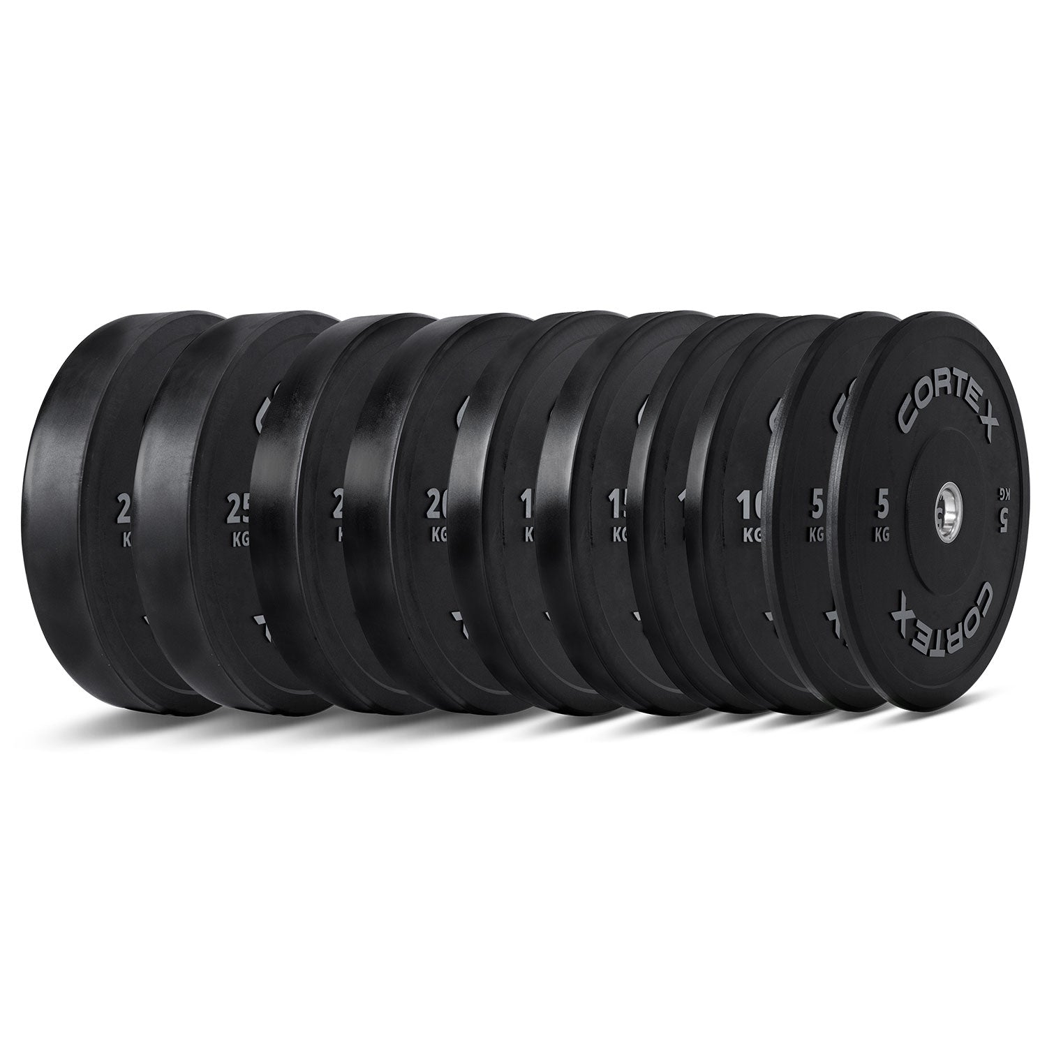 V420-CSWP-OBPV2ST-B-95019-00 CORTEX 150kg Black Series V2 Rubber Olympic Bumper Plate Set 50mm - Image 1