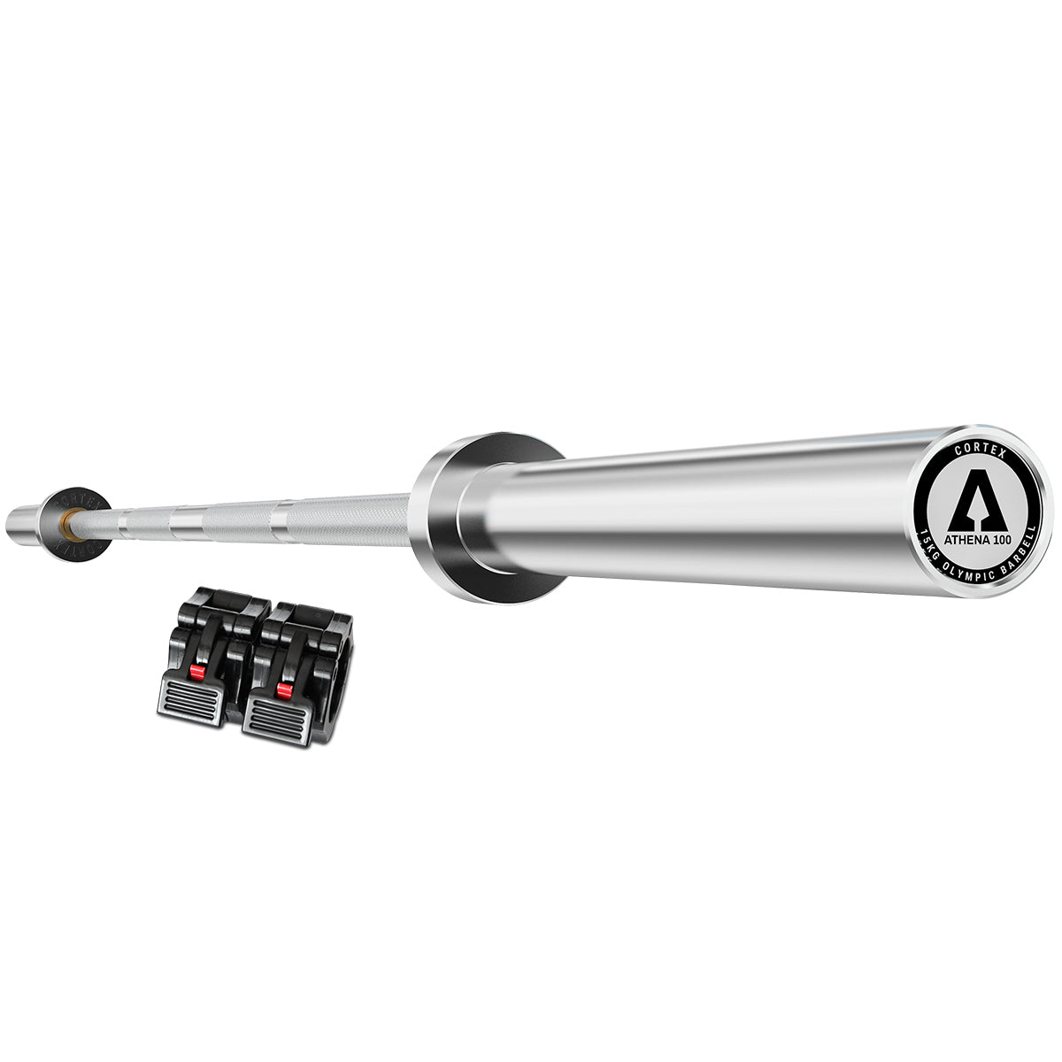 V420-CXBB-ATNA100-LC-88806-00 CORTEX ATHENA100 200cm 15kg Womens' Olympic Barbell With Lockjaw Collars - Image 1