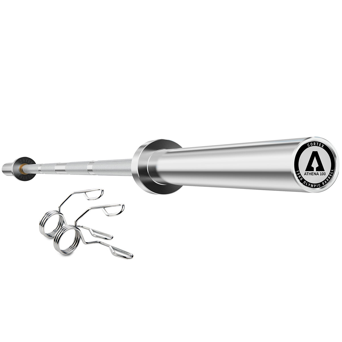 V420-CXBB-ATNA100-SC-88805-00 CORTEX ATHENA100 200cm 15kg Womens' Olympic Barbell With Spring Collars - Image 1