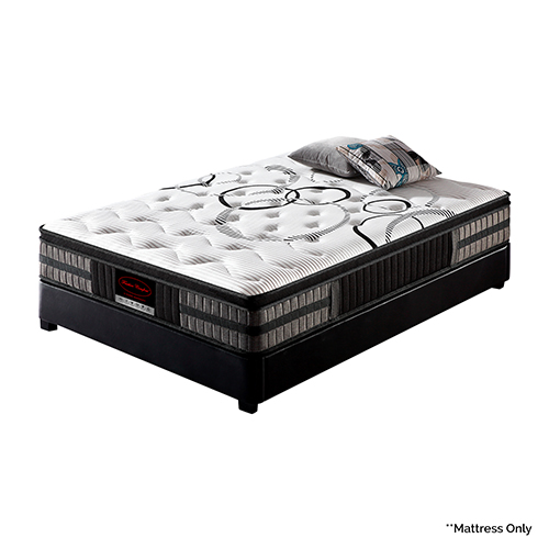 V43-MAT-GEL-Q-01_4_40 Queen Mattress in Gel Memory Foam Pocket Coil Medium Firm Bed 34cm Thick - Image 1